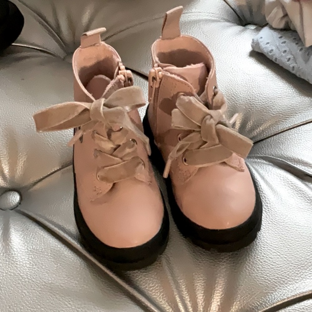 Blush pink Zara boots